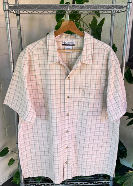 Vintage Columbia Plaid Button Up Shirt