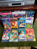Vintage 15x Disney Animated Movies VHS Tapes Lot
