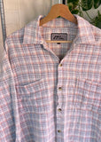Vintage 90s No Fear Flano Plaid Button Up Shirt