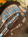 Vintage 2004 Rare Harley Davidson Blue Flames Baltimore Long Sleeve T-shirt