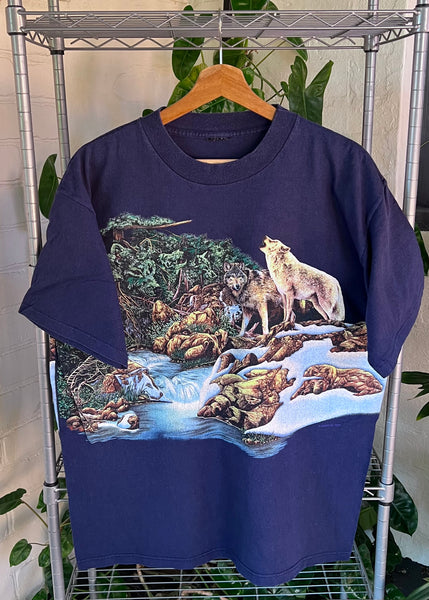 Vintage 90s Habitat Wolf T-shirt