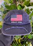 Vintage 90s Polo Ralph USA Lauren Big Flag Hat