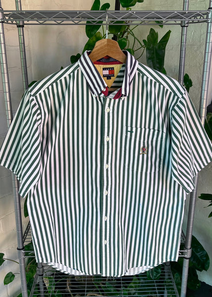 Vintage 90s Tommy Hilfiger Striped Button Up Shirt