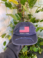 Vintage 90s Polo Ralph USA Lauren Big Flag Hat