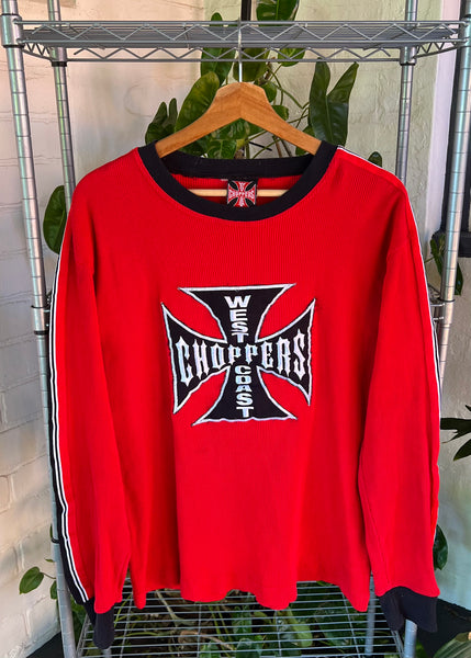 Vintage West Coast Choppers Long Sleeve Embroidered Thick T-shirt