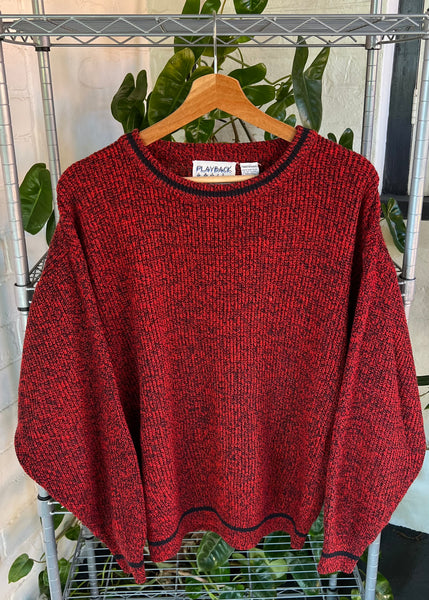 Vintage 90s Playback Knit Sweater