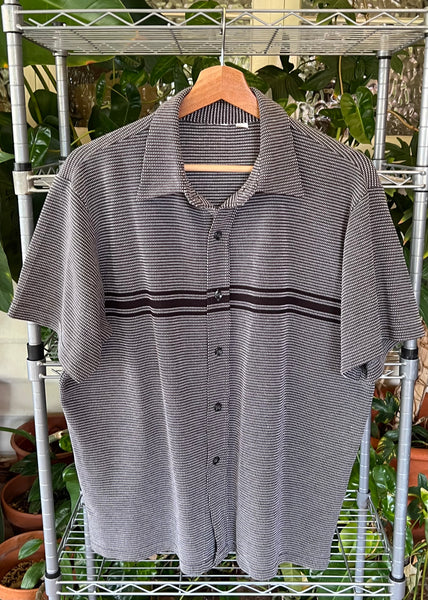 Vintage Y2K Knit Short Sleeve Button Up