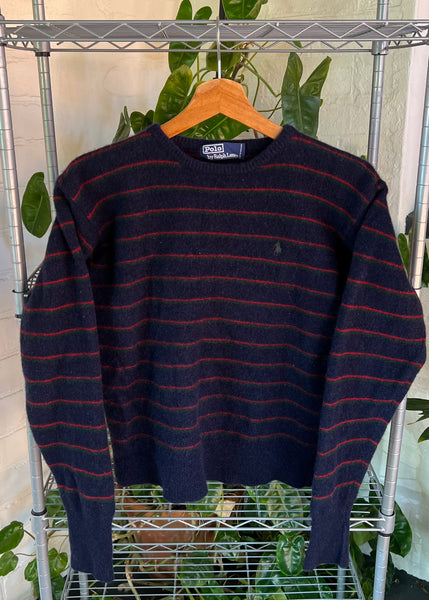 Vintage 90s Polo Ralph Lauren Striped Women’s Wool Sweater