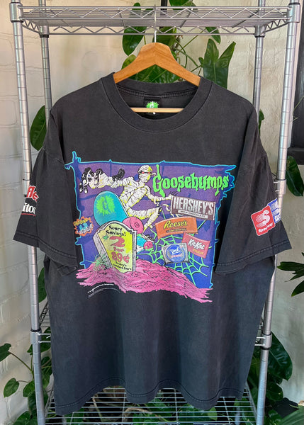 Vintage 1996 The Goosebumps x Hersheys Chocolate Speedway Promo Rare T-shirt