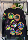 Vintage 80s Happy Halloween Hand Made Spooky Jumper
