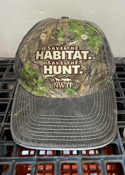Vintage Save The Habitat Real Tree Hat