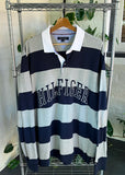 Vintage Tommy Hilfiger Striped Spell Out Rugby Polo