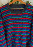 Vintage 90s Reversible Wool Knit Sweater