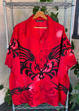 Vintage Y2K No Boundaries Tribal Short Sleeve Button Up Shirt