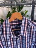 Vintage Y2K Back Bay Plaid Short Sleeve Button Up Shirt