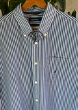 Vintage Nautica Striped Button Up Shirt