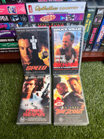 Vintage Lot of 4 Action Movie VHS Tapes