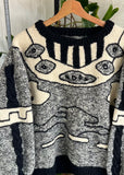 Vintage 90s Art Knit Jumper
