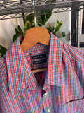 Vintage Y2K Back Bay Plaid Short Sleeve Button Up Shirt