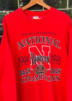 Vintage 1995 Nebraska Cornhuskers Champs Jumper