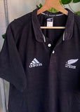 Vintage 90s Adidas x New Zealand All Blacks Rugby Jersey Polo