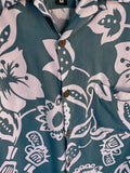Vintage 90s Mambo Loud Shirt ‘Hand Gun Hibiscus’ Rare Rayon Button Up Shirt