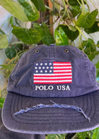 Vintage 90s Polo Ralph USA Lauren Big Flag Hat
