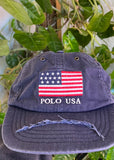 Vintage 90s Polo Ralph USA Lauren Big Flag Hat