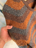 Vintage 80s CrestKnit Striped Knit Sweater