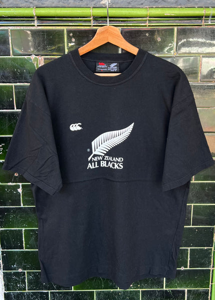 Vintage Rare 90s Canterbury x New Zealand All Blacks Rugby Rare T-shirt