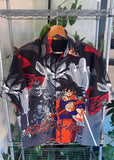 Vintage 2001 Dragon Ball Z All Over Print Button Up Shirt