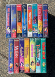 Vintage 15x Disney Animated Movies VHS Tapes Lot