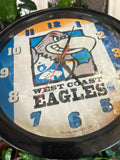 Vintage 90s West Coast Eagles AFL Wall Clock *Not Working*