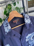 Vintage Y2K Closed Dragon Button Up Shirt