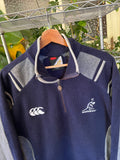 Vintage 90s Canterbury x Wallabies Rugby 1/3 Zip Fleece Jumper