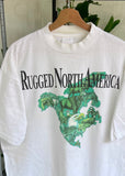 Vintage 90s Rugged North America Mock Neck T-shirt
