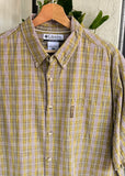Vintage Columbia Plaid Button Up Shirt