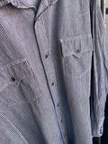 Vintage Tom Jeans Union Made Striped Button Up Shirt