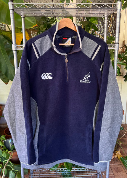 Vintage 90s Canterbury x Wallabies Rugby 1/3 Zip Fleece Jumper
