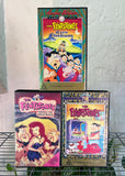 Vintage 1991 The Flintstones Cartoon VHS Video Tape Lot of 3