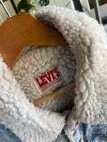 Vintage 1980s Levi’s Denim Boa Acid Wash Rare Jacket