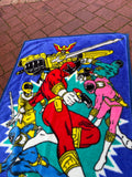 Vintage 1995 Bandai x Ohranger Super Sentai Power Rangers Blanket